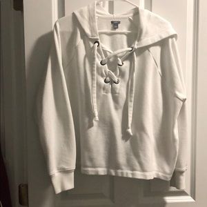 Aerie hockey tie sweatshirt